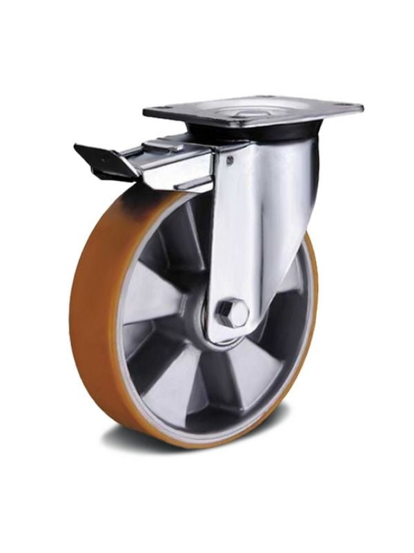 Aluminum castor wheel
