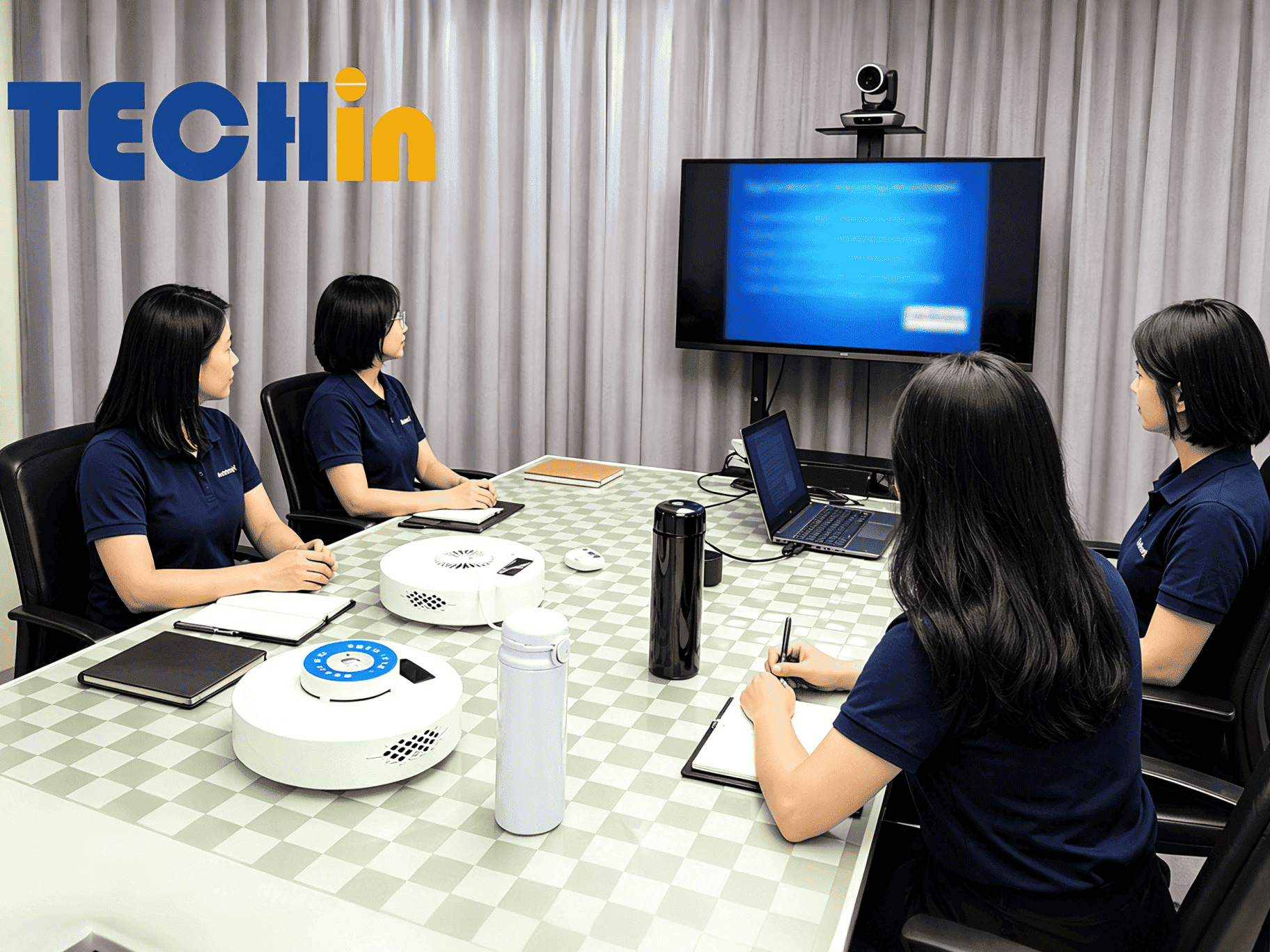 Techin Castor team in business meeting