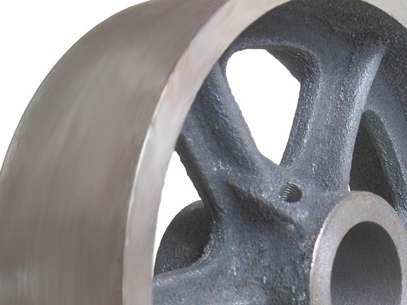Cast iron castor wheel