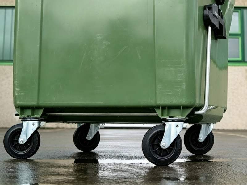 Garbage bin and waste management castors