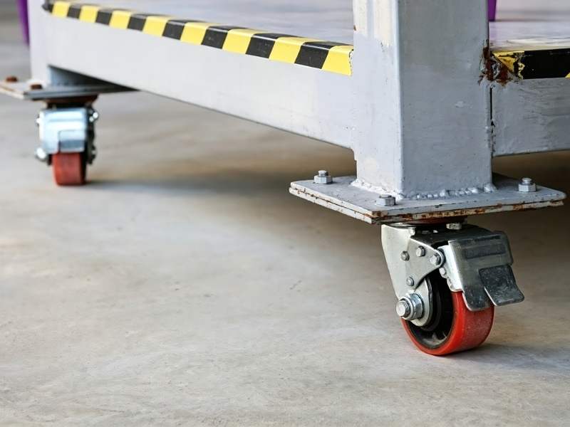Industrial castors for factory equipment