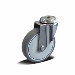 75-150mm TPR Apparatus Castor – Bolt Hole – Swivel