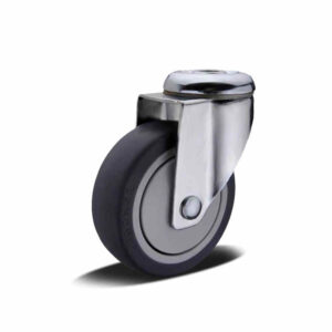 50-125mm TPR/PU/PP Stainless Steel Housing Medium Duty Apparatus Castor – Bolt Hole – Swivel