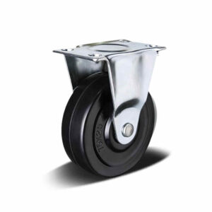 40-125mm Hard Rubber/PP/Cast Iron Apparatus Castor – Top Plate – Fixed