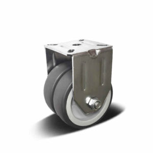 50-75mm TPR/PP Twin Wheel Apparatus Castor – Top Plate – Fixed