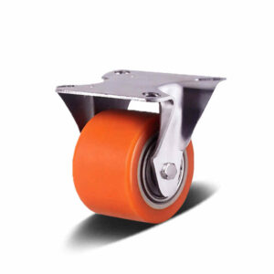 35-75mm PU/PP/TPR Apparatus Castor – Top Plate – Fixed