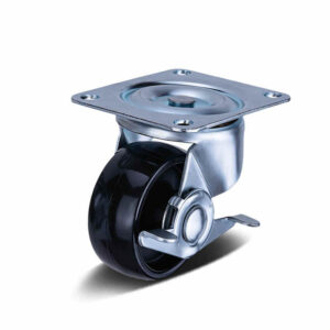 40-100mm Hard Rubber/PP/Cast Iron Apparatus Castor – Top Plate – Swivel with Brake