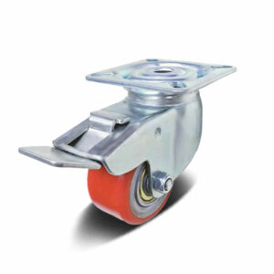 35-75mm PU/PP/TPR Apparatus Castor – Top Plate – Swivel with Brake