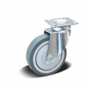 50-100mm TPR/PP Apparatus Castor – Top Plate – Swivel