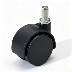 Black Nylon Threaded Stem Furniture Castor with PP Core, 30-50mm, 20-40kg Load with Swivel and Brake Options