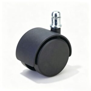 Black Nylon Stem Furniture Castor with PP Core, 30-50mm, 20-40kg Load with Swivel and Brake Options