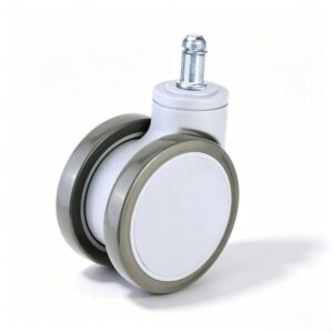 High-End Grey PU Series 2 Stem Furniture Castor with PP/Nylon Core, 100mm, 70kg Load with Swivel and Brake Options