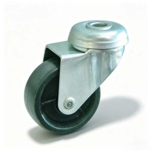 Grey TPR/Black PP Bolt Hole Furniture Castor with PP Core, 25-50mm, 15-35kg Load with TPR and PP Options