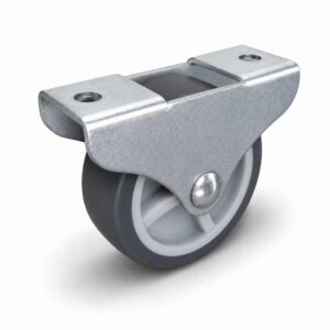 Small Fixed TPR Furniture Castor with PP Core, 15-50mm, 15-35kg Load with TPR and PP Options