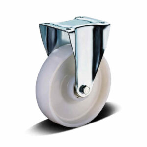 H03, PA/Elastic Rubber Heavy Duty Castor – Top Plate – Fixed