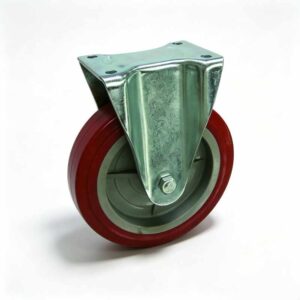 H03, PU/Cast Iron Heavy Duty Castor – Top Plate – Fixed
