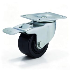 H04, Low Gravity Heavy Duty Castor – Top Plate – Swivel with Brake