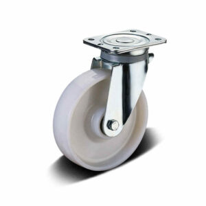 H03, PA/Elastic Rubber Heavy Duty Castor – Top Plate – Swivel