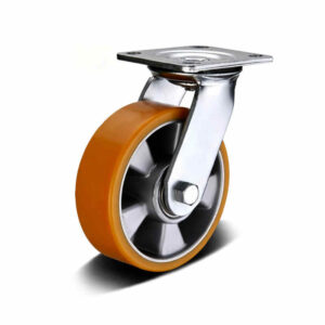 H06, PU/Elastic Rubber/PA Heavy Duty Castor – Top Plate – Swivel