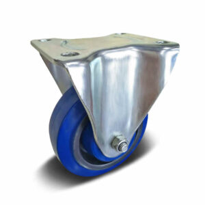 Elastic Rubber with PP and Aluminum Core Top Plate Fixed Industrial Castor, 100-125mm, 160-200kg