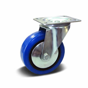 Elastic Rubber and TPR with PP Core Top Plate Swivel Industrial Castor, 80-200mm, 100-250kg