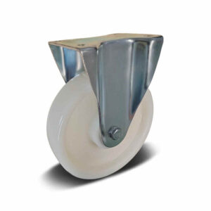 H01 White PA6 Wheel Heavy Duty Castor, ball bearing – Fixed