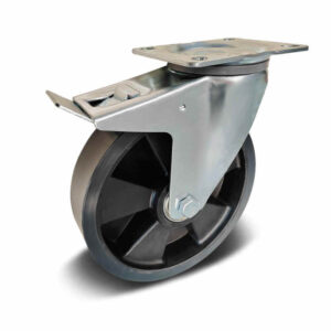 H08 TPU+PA6 Wheel Heavy Duty Castor – Swivel with Brake