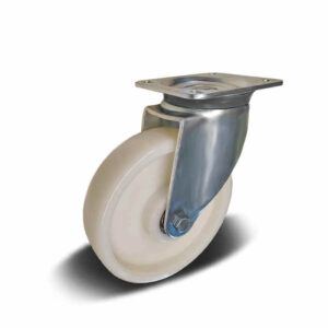 H01 White PA6 Wheel Heavy Duty Castor, ball bearing – Swivel