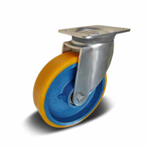 H01 PU+Cast Iron Wheel Heavy Duty Castor, ball bearing – Swivel