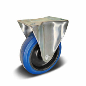 Elastic Rubber with PA6 Core Top Plate Fixed Industrial Castor, 100-125mm, 160-200kg