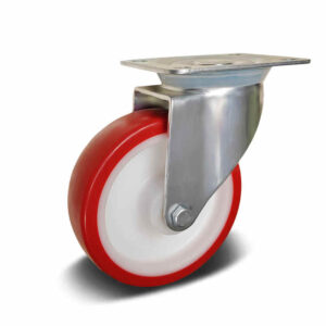 PU with PA6 Core Top Plate Swivel Industrial Castor, 100-125mm, 160-200kg