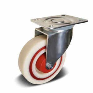 PA6 and Rubber Sandwich with PA and Rubber Core Top Plate Swivel Industrial Castor, 100-125mm, 160-200kg