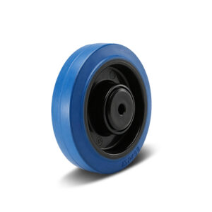 75-200mm Black Elastic Rubber/PP Core Wheel – Ball Bearing