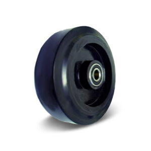 75-200mm Black Elastic Rubber/PP Core Wheel – Ball Bearing