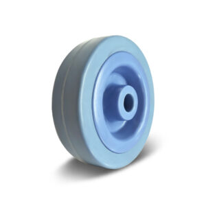 50-120mm Grey Rubber/PP Core Wheel – Plain Bearing
