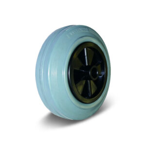 80-250mm Black Rubber/PP Core Wheel – Plain Bearing