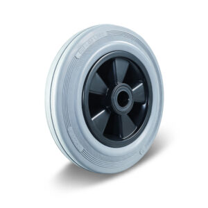 80-250mm Black Rubber/PP Core Wheel – Roller Bearing