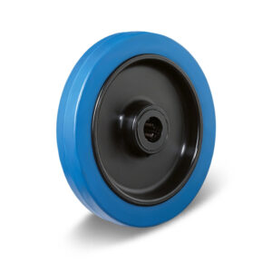 80-200mm Black Elastic Rubber/PP Core Wheel – Roller Bearing