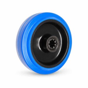 100-125mm Black Elastic Rubber/PA6 Core Wheel – Roller Bearing – New Series