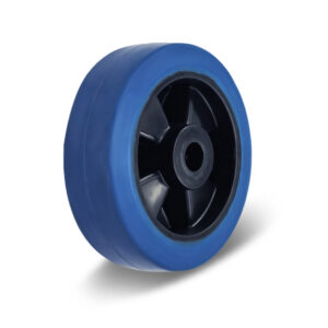 100-200mm Black Elastic Rubber/PP Core Wheel – Roller Bearing