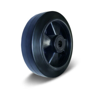 100-200mm Black Elastic Rubber/PP Core Wheel – Roller Bearing