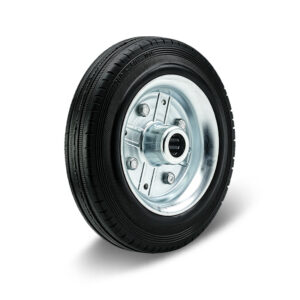 80-200mm Black Rubber/Metal Core Wheel – Roller Bearing